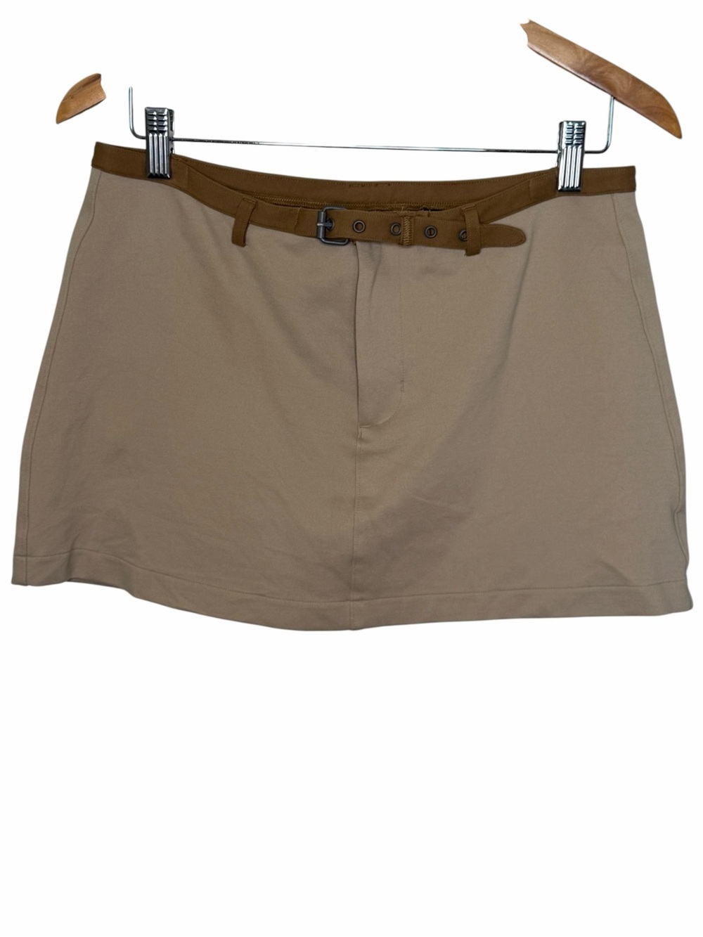 American Eagle Classic Khaki Mini Skirt skort with Belt size small
